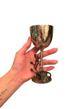 Michael Aram Gold Hammered Floral Celebration Cup